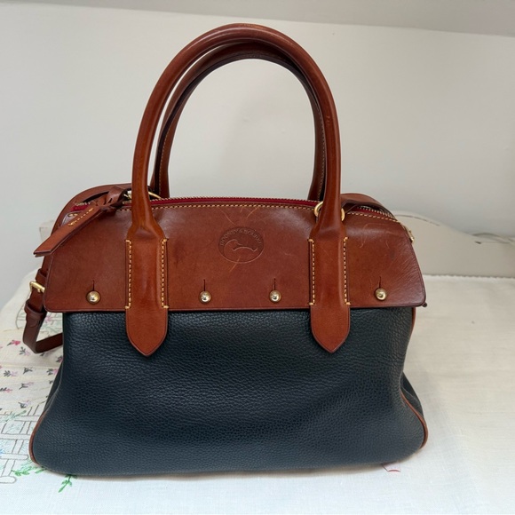 Dooney & Bourke Black and Brown Leather Satchel Wilson - Picture 9 of 9
